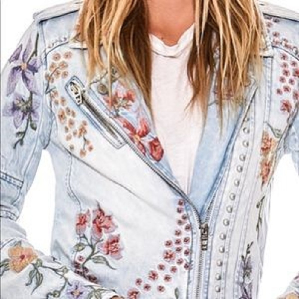 Blank NYC Embroidered Denim Jacket